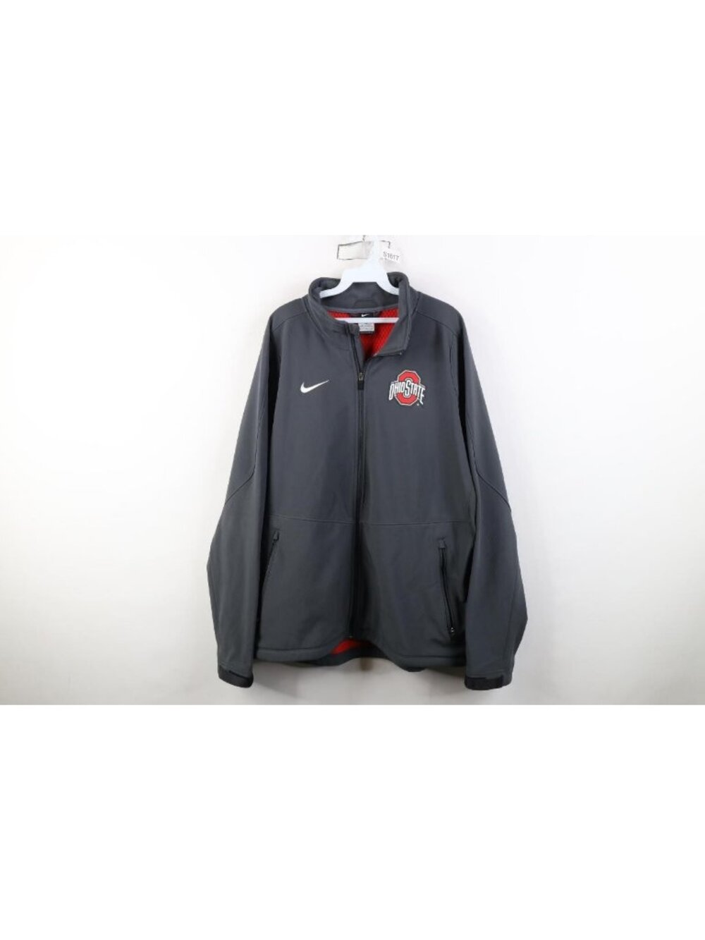 Nike Mens XL Thermal Fleece Lined Ohio State University Full Zip Jacket Gray